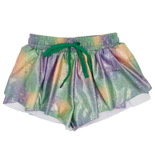 Mardi Gras Shimmer Splatter Butterfly Short