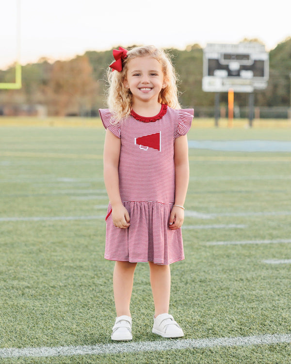 Megaphone Dress- Crimson