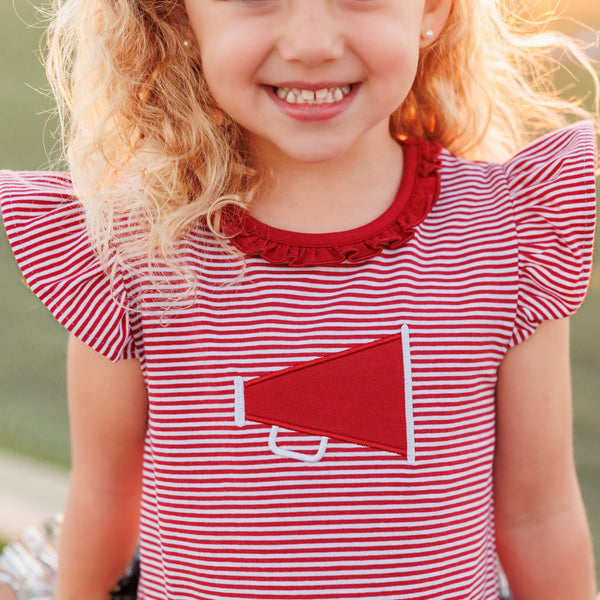 Megaphone Dress- Crimson