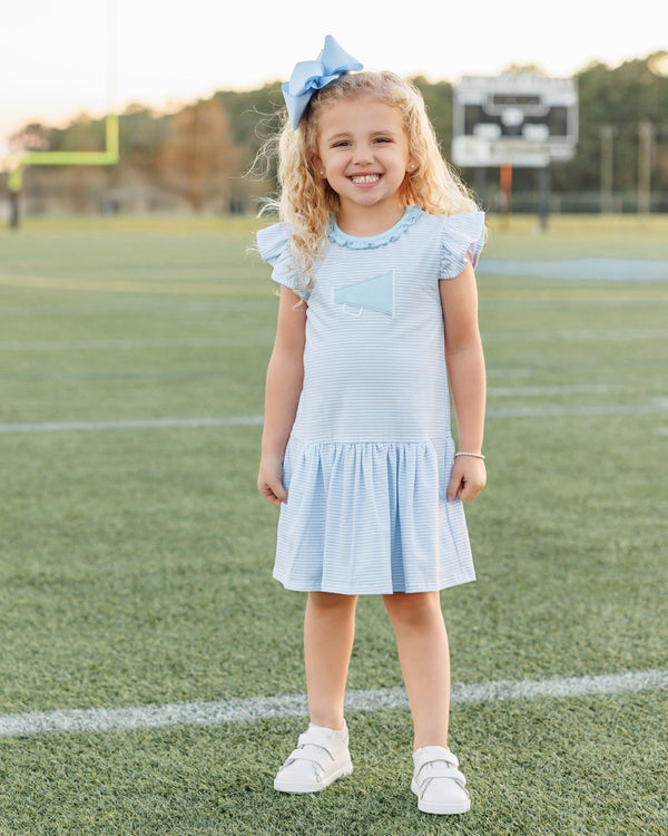 Megaphone Dress- Light Blue