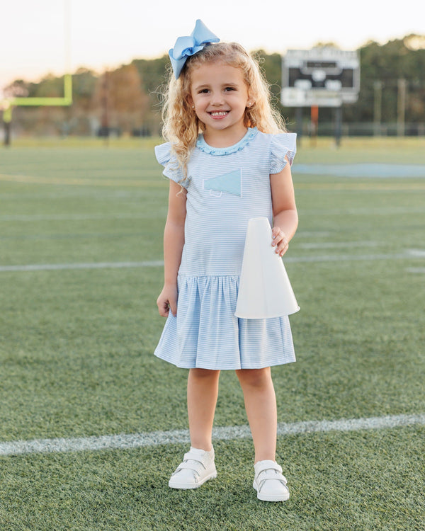 Megaphone Dress- Light Blue