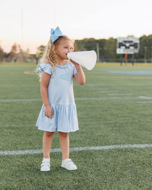 Megaphone Dress- Light Blue