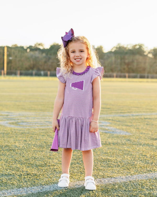 Megaphone Dress- Purple