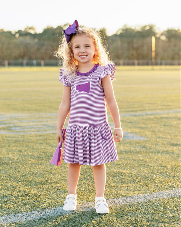 Megaphone Dress- Purple