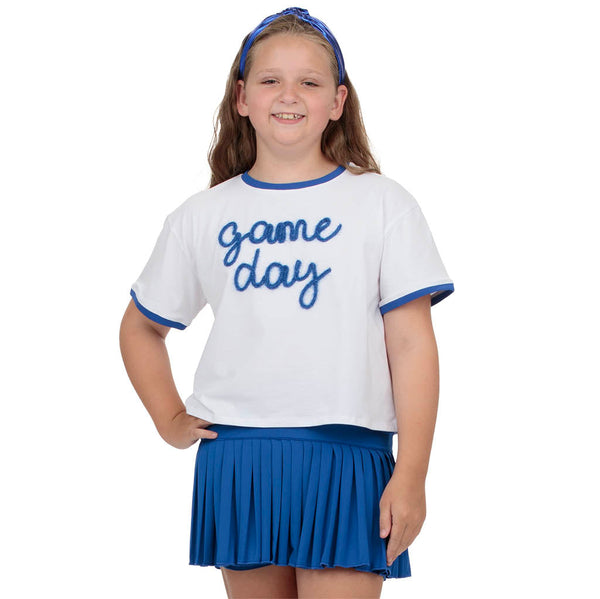 Mini Pleated Skort- Solid Royal