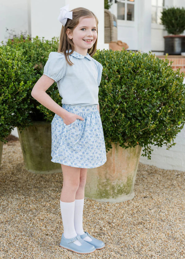 Mia Skirt Set- Blue Floral