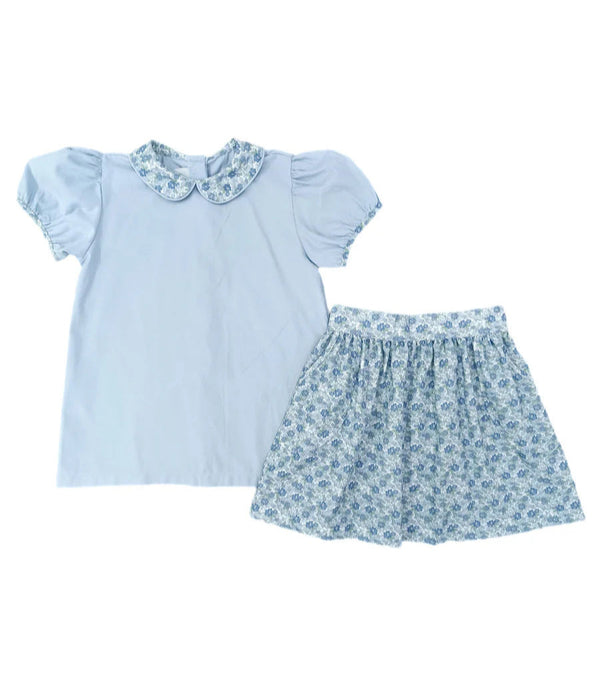 Mia Skirt Set- Blue Floral