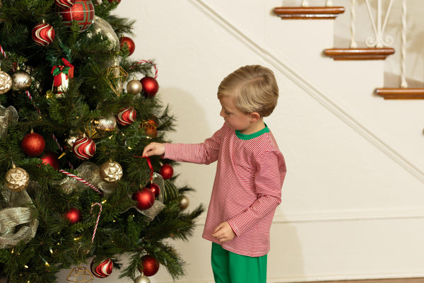 Miller Pants Set- Red Stripe/Green