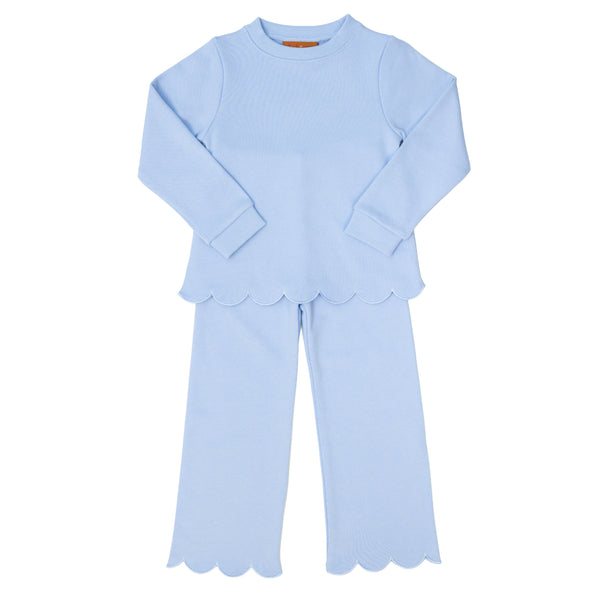 Scottie Scalloped Pants Set- Blue
