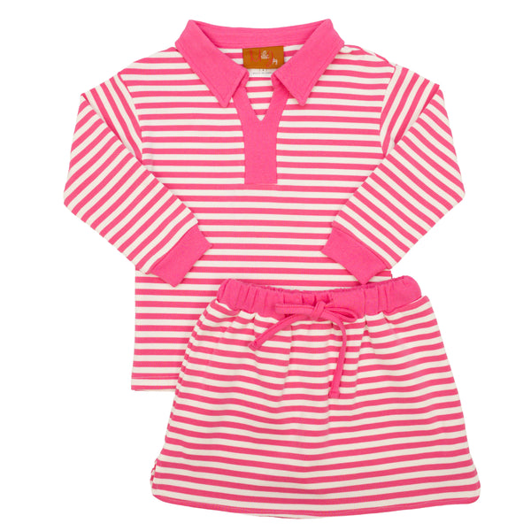 Isabelle Skort Set- Pink Stripe