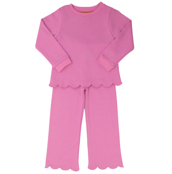 Scottie Scalloped Pants Set- Puce Pink