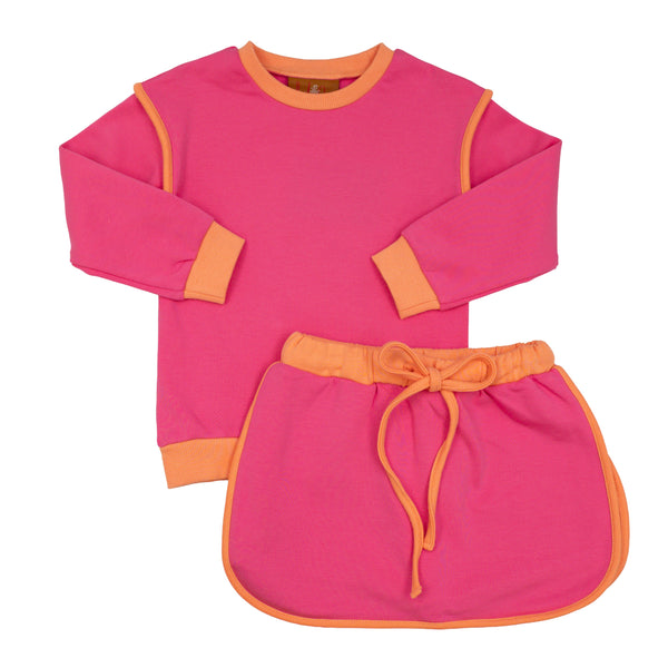 Josie Skort Set- Pink/Orange