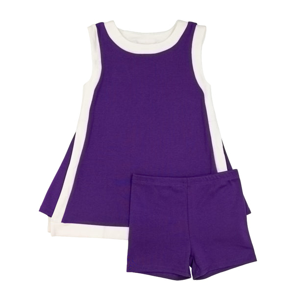Skylar Dress W/ Shorts- Purple