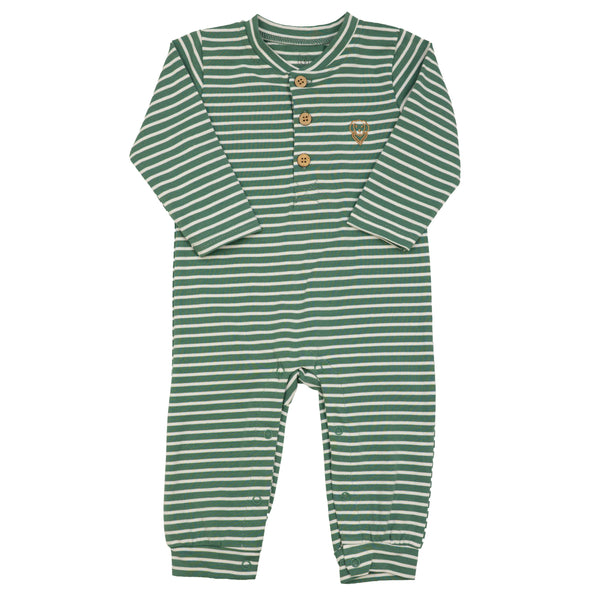 Easton Romper- Green Stripe