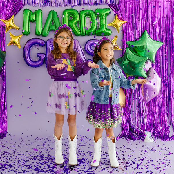 Mardi Gras Sequin Patch T-Shirt