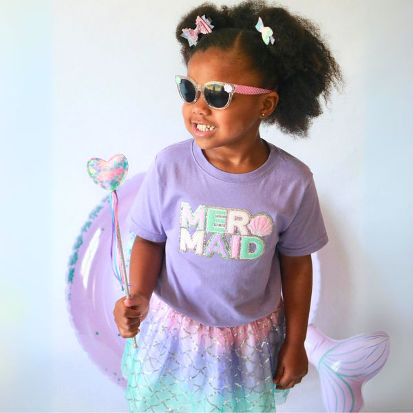 Mermaid Patch T-Shirt - Lavender