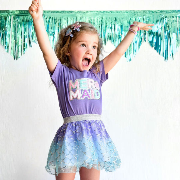 Mermaid Patch T-Shirt - Lavender