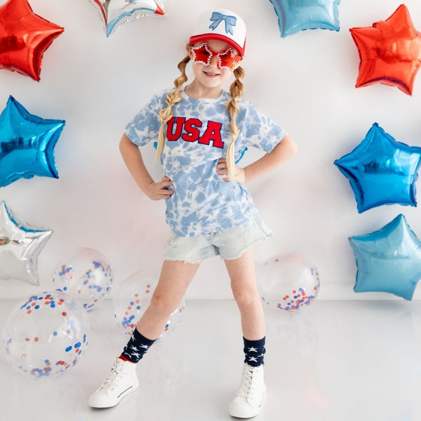 Patriotic Bow Patch Trucker Hat - Red/White