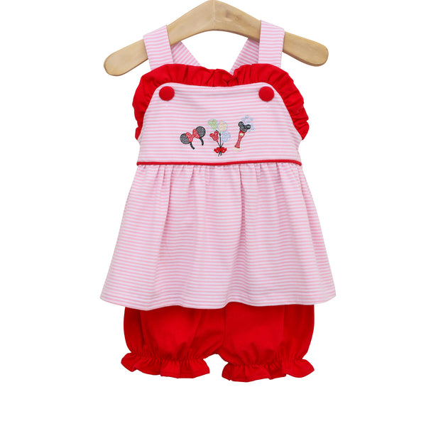 Mouse Embroidery Bloomer Set