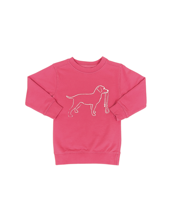 Pink Dog With Leash Sweatshirt