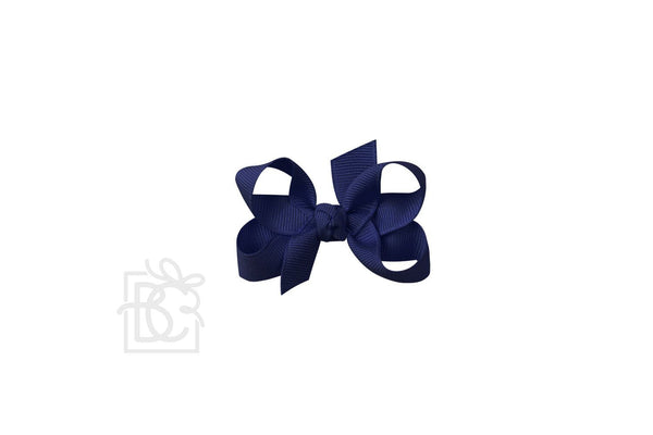 Grosgrain Bow On Clip- Navy