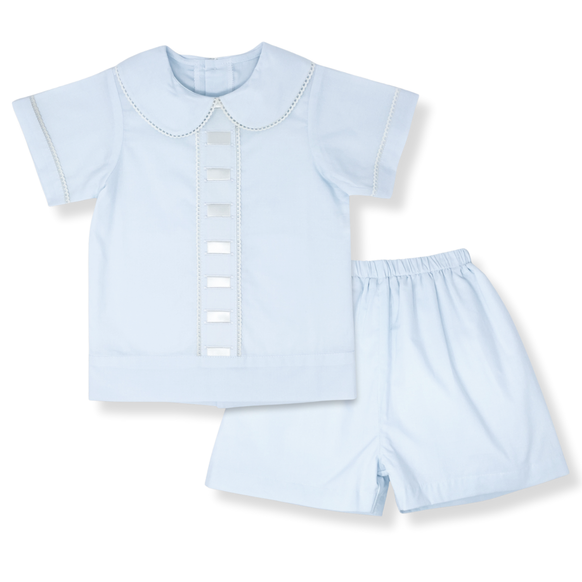 Nate Short Set- Blessings Blue w/ Ecru – Smock Candy