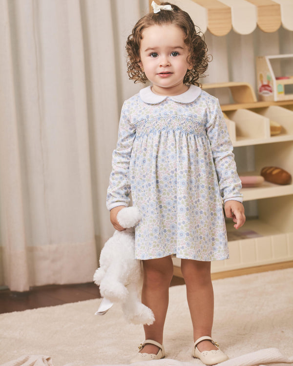 Blue Meadow LS Smocked Dress