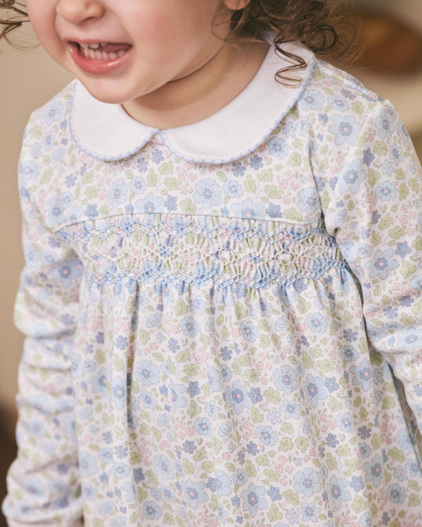 Blue Meadow LS Smocked Dress