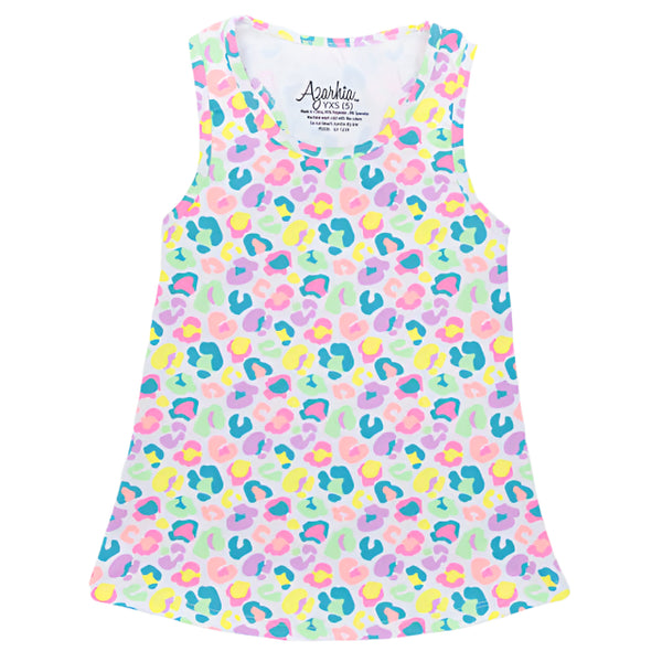 Neon Leopard Racer Tank