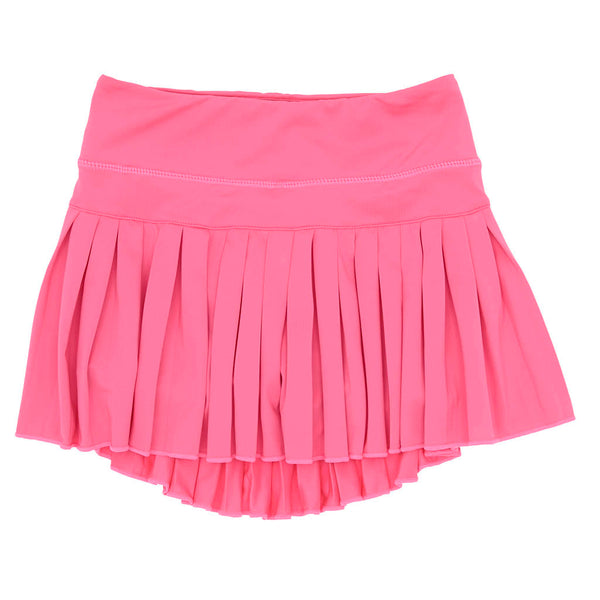 Mini Pleated Skort- Solid Neon Pink