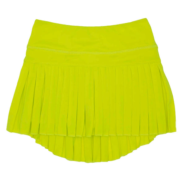 Mini Pleated Skort- Solid Neon Yellow