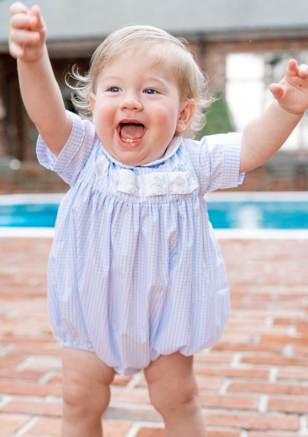 Noah Ribbon Bubble- Blue Windowpane