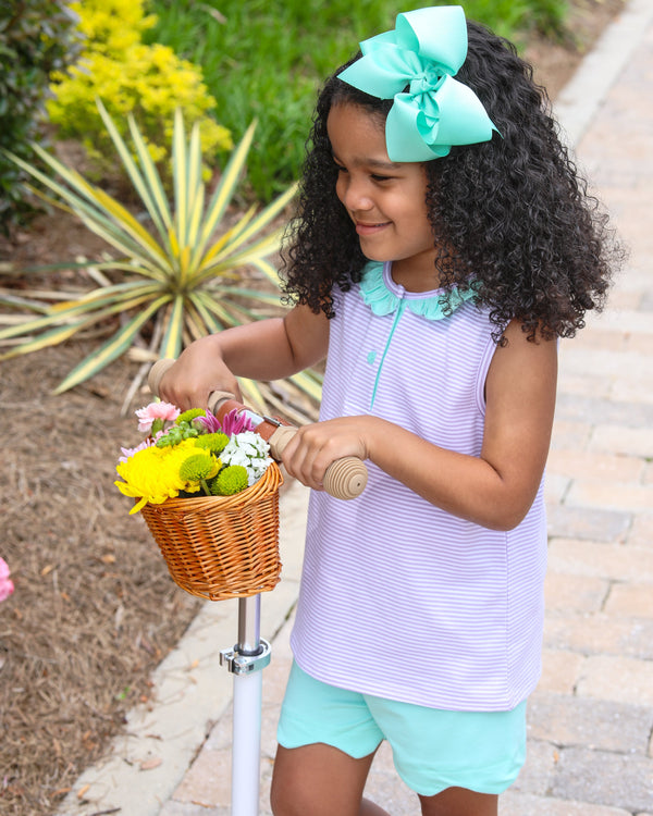 Nora Short Set- Lavender Stripe/Mint