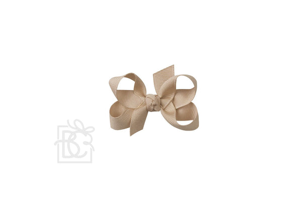 Grosgrain Bow On Clip- Oatmeal