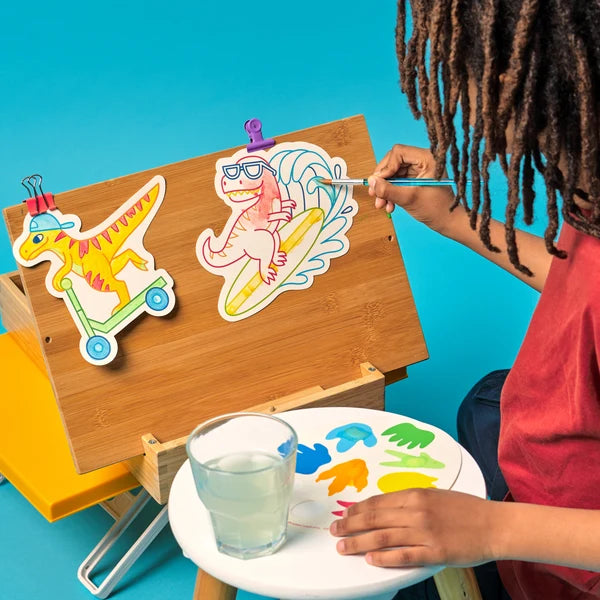 Playful Painters: Easy Watercolor Painting Kit- Chills & Thrills Dinos. (25 PC Set)