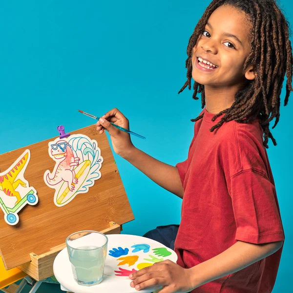 Playful Painters: Easy Watercolor Painting Kit- Chills & Thrills Dinos. (25 PC Set)