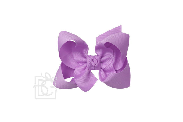 Grosgrain Bow On Clip- Orchid