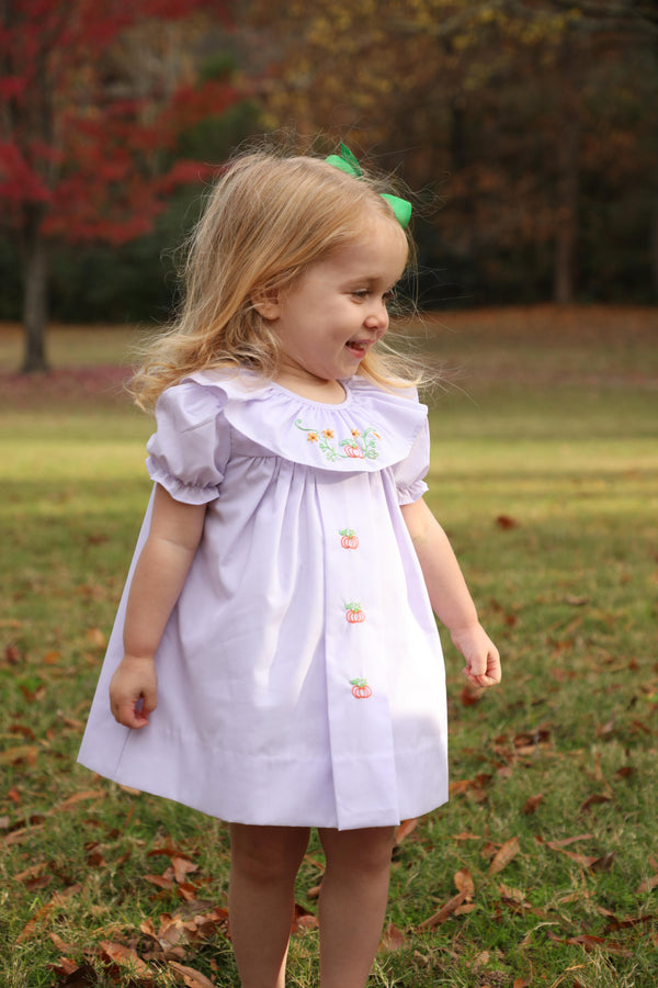 Olivia Dress- Pumpkins *Gold Collection