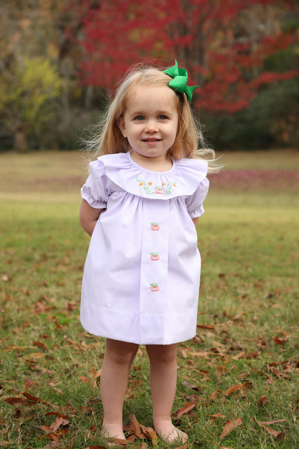 Olivia Dress- Pumpkins *Gold Collection