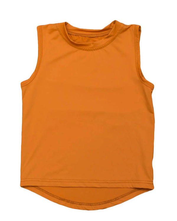 Orange High Low Tank