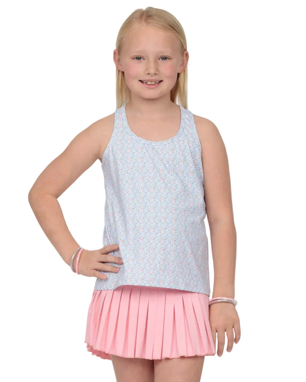 Grand Blue Flowers Printed Tank