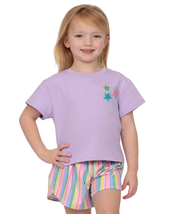 Rainbow Stripes Butterfly Shorts