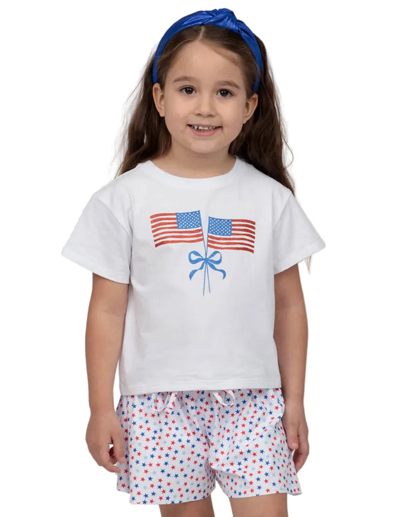 Glitter American Flag Boxy T
