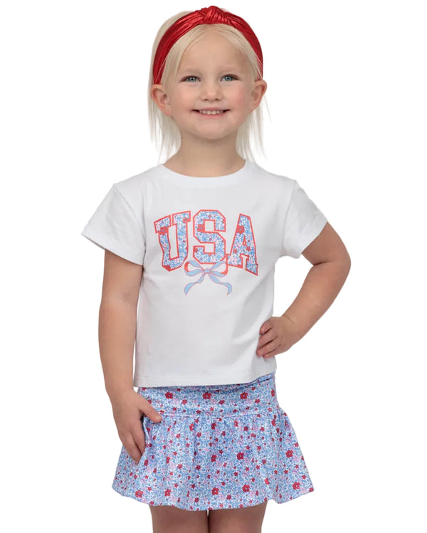 American Floral Gathered Skort