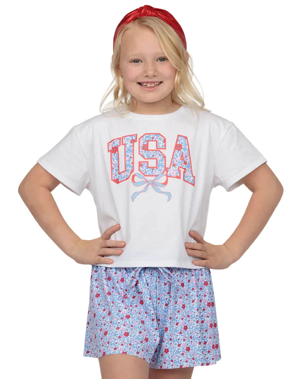 American Floral Butterfly Shorts