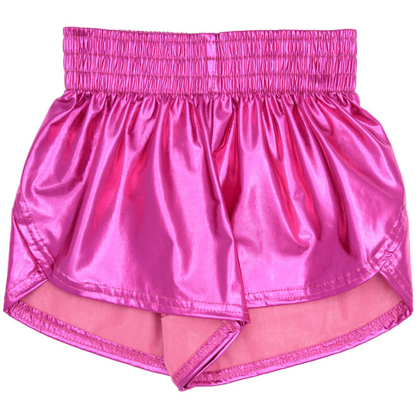 Steph Shorts Metallic- Hot Pink