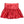 Slick Metallic Gathered Skort- Red