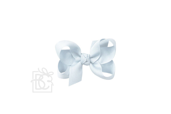 Grosgrain Bow On Clip- Powder Blue
