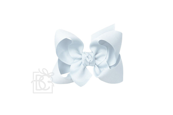 Grosgrain Bow On Clip- Powder Blue