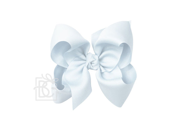 Grosgrain Bow On Clip- Powder Blue